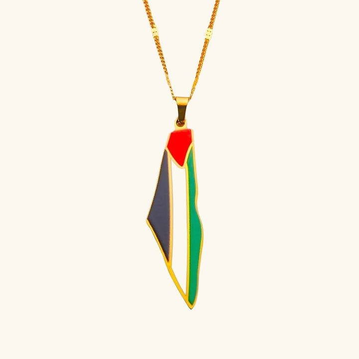 Collier de carte de la fierté palestinienne Qamar
